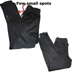 CSG Men's Jogger Pants Sweatpants Zip Hem Elastic Waist  Casual Black Small NWT